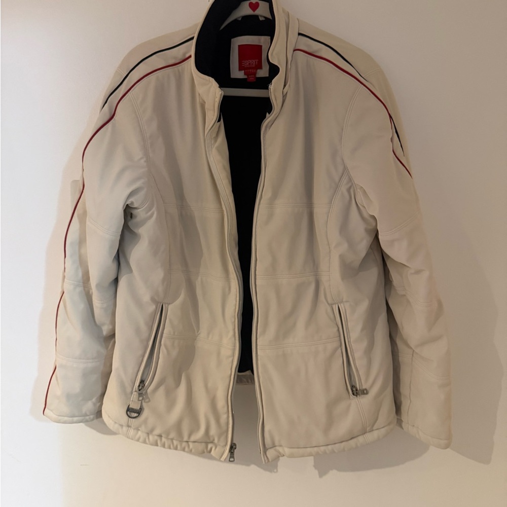 Esprit Cream Jacket with Red Accents